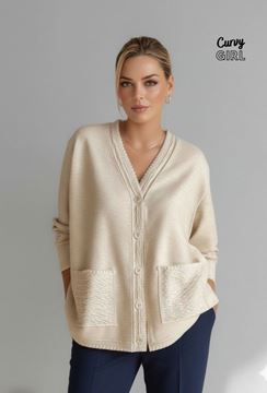 Picture of CURVY GIRL QUALITY BUTTON UP CARDIGAN